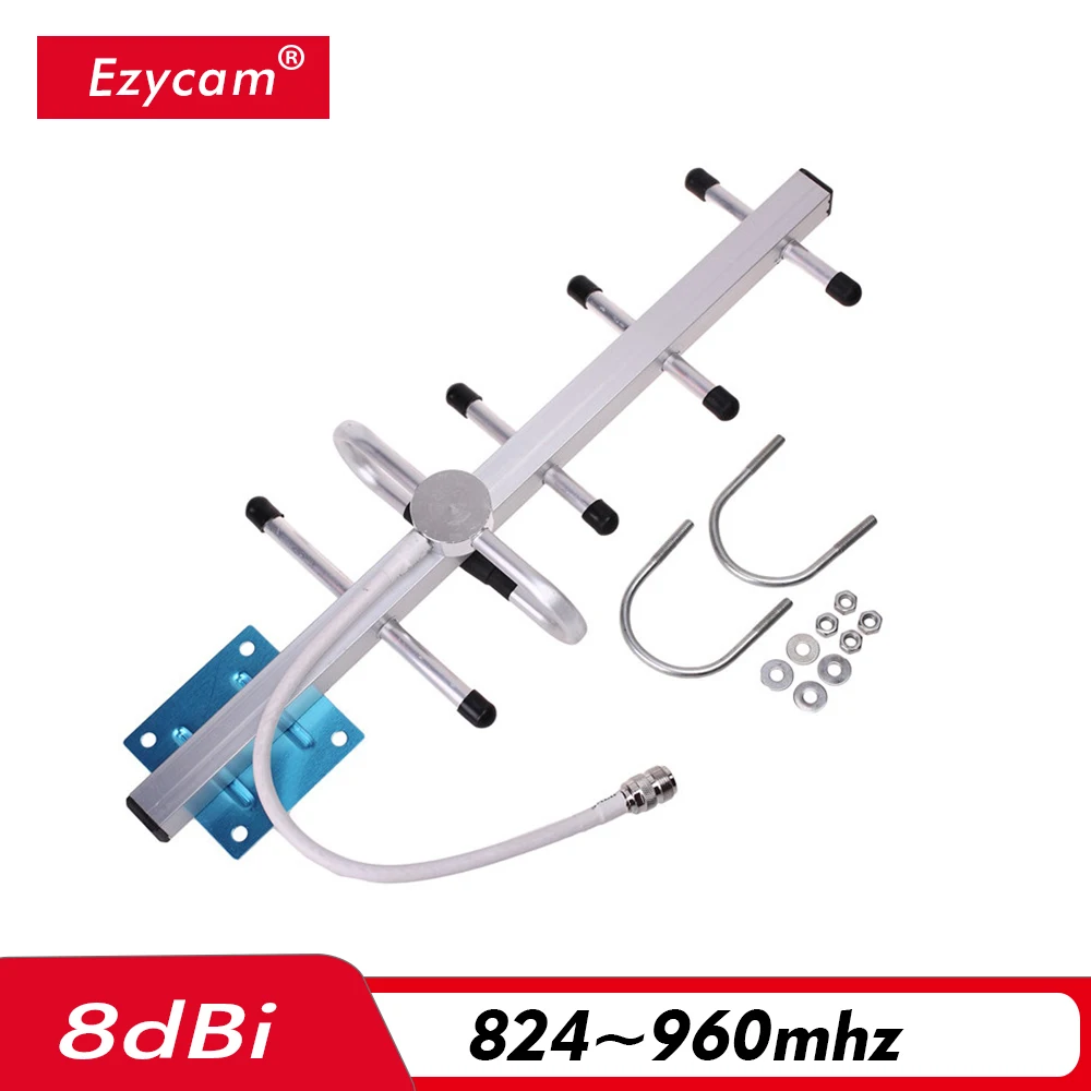 

Gain 8dBi Outdoor Yagi Antenna 824~960mhz N-Female 5 Units External Antenna for 850mhz 900mhz Cell Phone Signal Repeater Booster