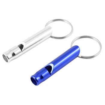 

LGFM-2 Pcs. Pockets Safety Pet Dog Training Sound Whistle Silver, Blue