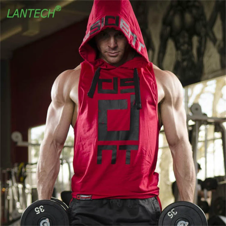 

LANTECH Men Muscle Bodybuilding Vest Jogger Fitness Exercise Fashion Casual Tops Tank Sleeveless Breathable For Male