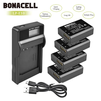 

bonacell 1600mAh LP-E10 LP E10 Battery + LCD Charger for Canon Rebel T3 T5 T6 Kiss X50 Kiss X70 EOS 1100D EOS 1200D EOS 1300D