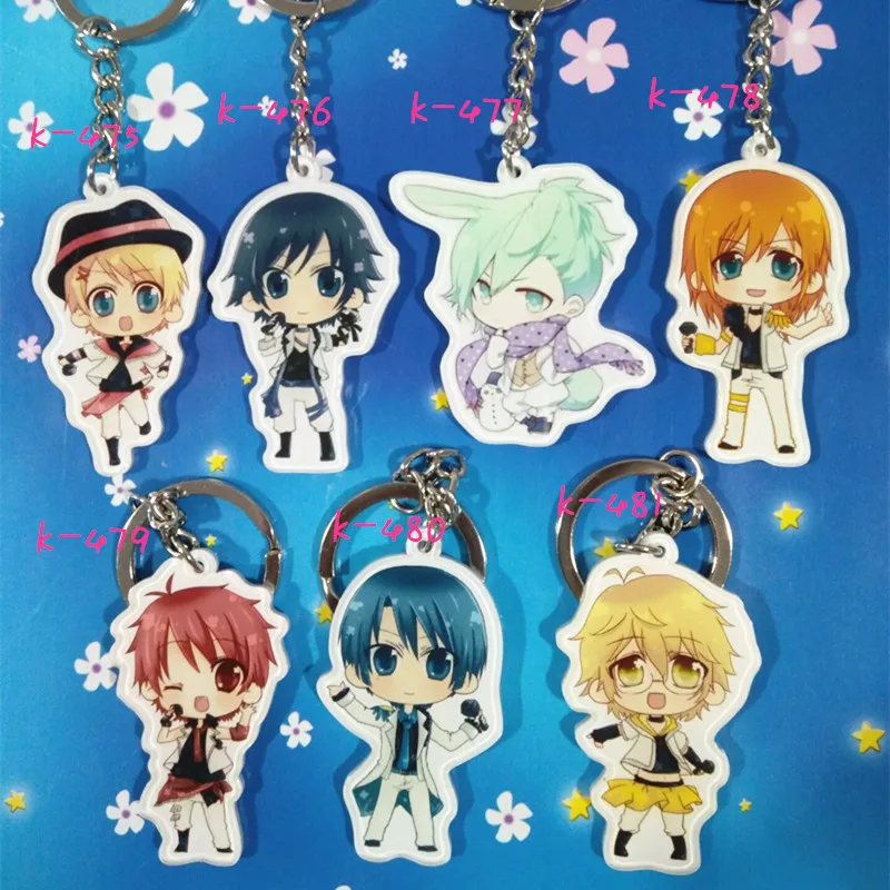7 шт./компл. аниме брелок Uta No Prince Sama сезон Nanami kurusu shou HIjirikawa Masato Jinguji Ren De Llaveros Кольца