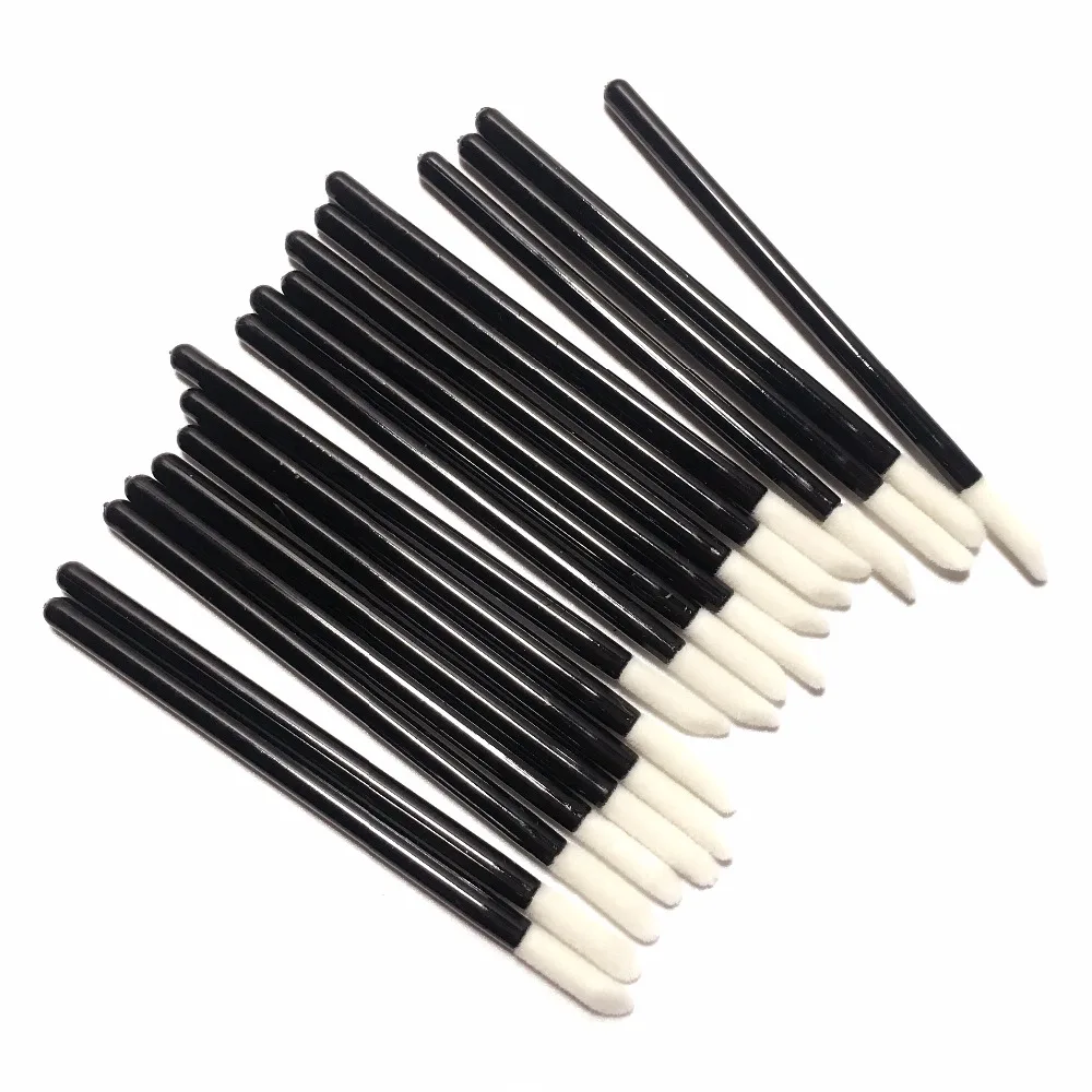 

100pcs Lip Brush Wands White Wand Disposable Lip Brush Wands Applicator Cosmetic Makeup Tool