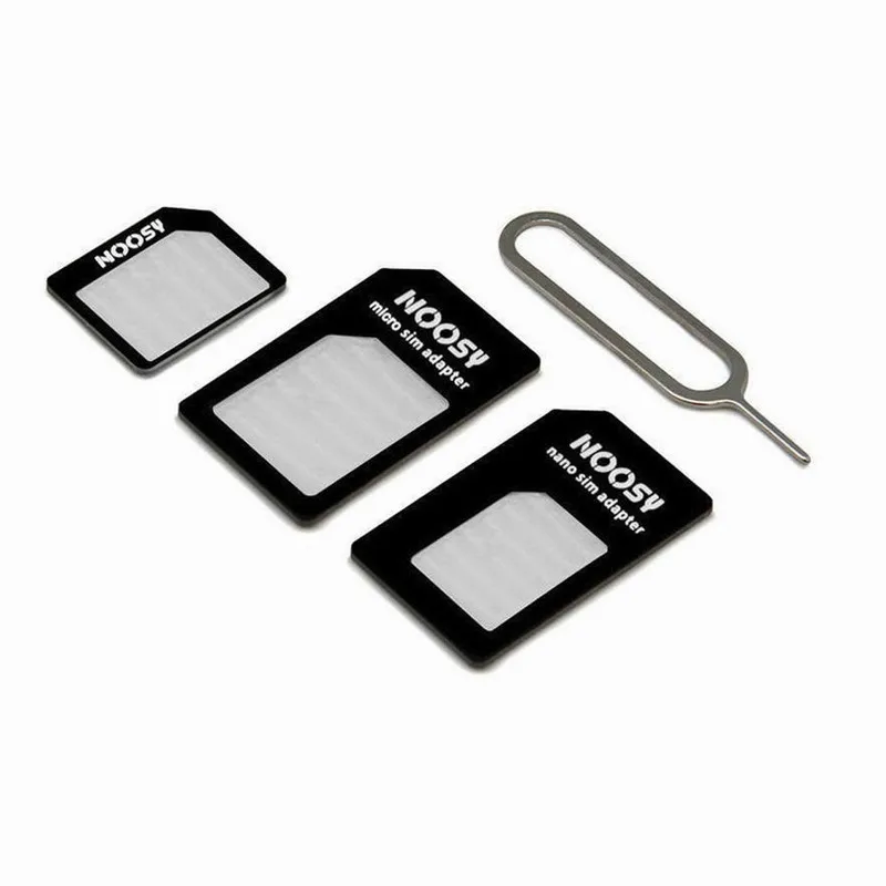 

4 in 1 SIM Card Adapter Nano Micro Standard SIM Card Adapter Connector Kit Eject Pin for Xiaomi Redmi for Huawei For iPhone 6 7
