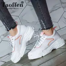 Taoffen/Размеры 29-43; обувь из вулканизированной кожи с перекрестными ремешками для подростков; белая модная обувь на толстой платформе; женские кроссовки; повседневные Клубные кроссовки для свиданий