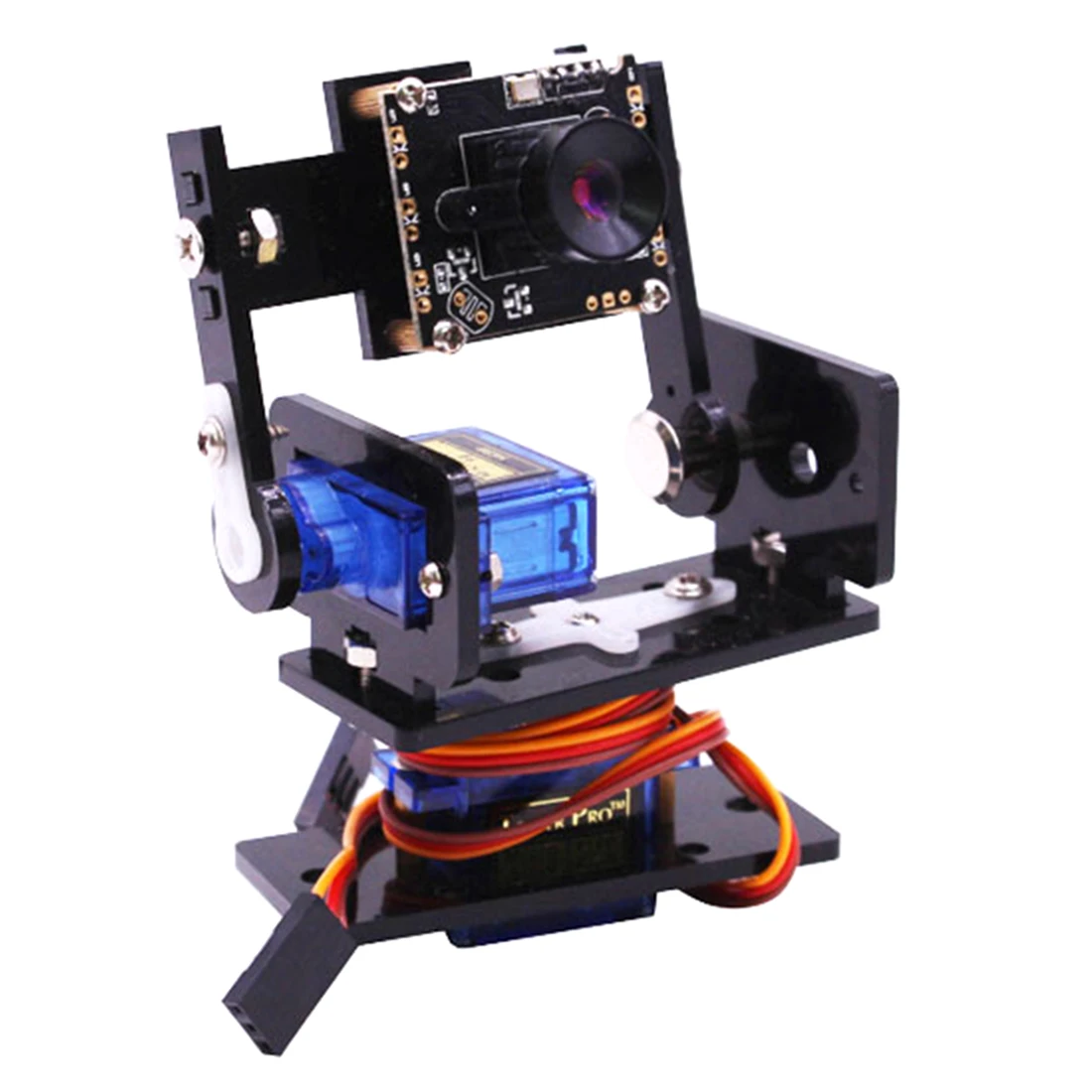 

Camera Module Smart Vision Sensor Pan-Tilt Kit with 2 Pcs Micro Servos Smart Robot HD Camera for Raspberry Pi-Camera/Single PTZ