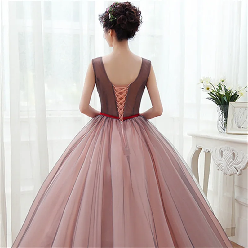 Это Yiiya Новое свадебное платье с v-образным вырезом и бантом, красное бальное платье в пол, цветные свадебные платья, Vestidos De Novia Casamento HL013