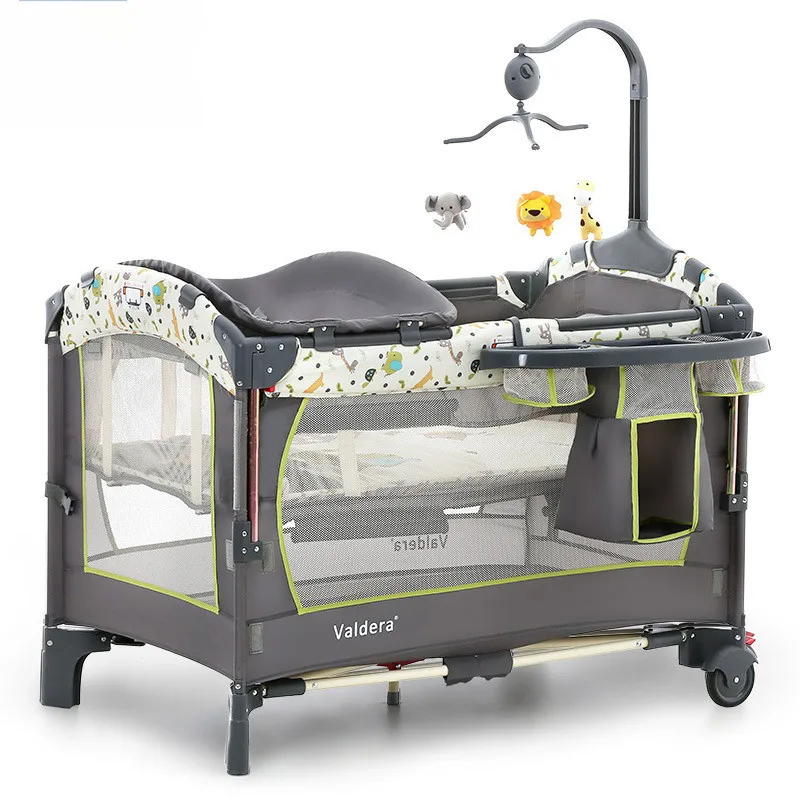 

Luxury baby cribs portable collapsible crib multi-function baby bed stitching big bed newborn cradle