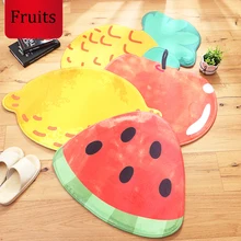 Мультфильм фрукты, Арбуз Лимон яблоко сосна яблоко дизайнерский коврик нескользящий водопоглощение прикроватный дверной проем Туалет Ванная комната коврик
