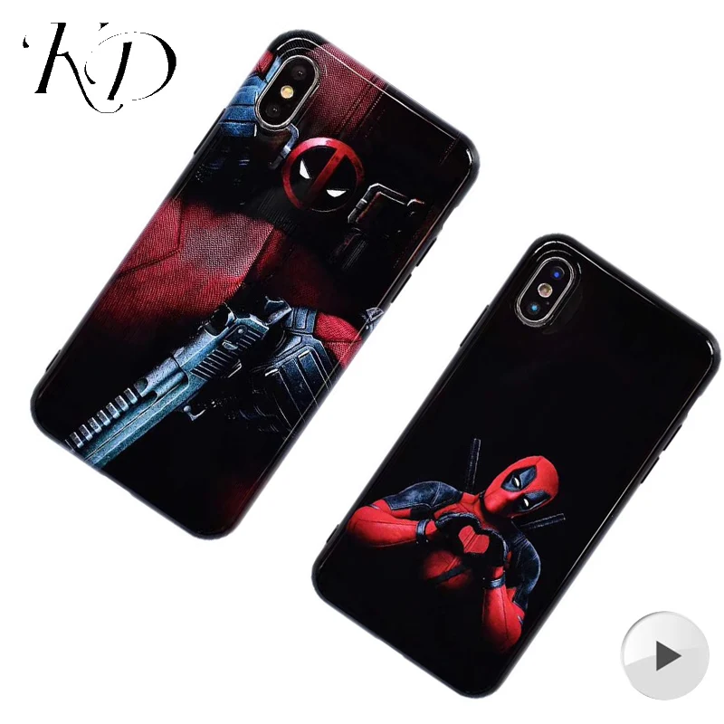 

Fashion Brand NEW Superhero-Deadpool X-Max Marvel DC Phone Case for iPhone 6 6S 7 8 Plus Back Cover for iPhone X 10 XS XR MAX