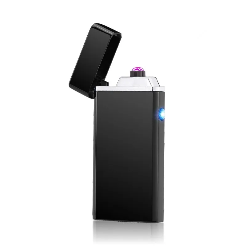 

Customize USB Electric Double Arc Lighter Rechargeable Windproof Torch Lighter Cigarette Dual Thunder Pulse Cross Lighter Plasma