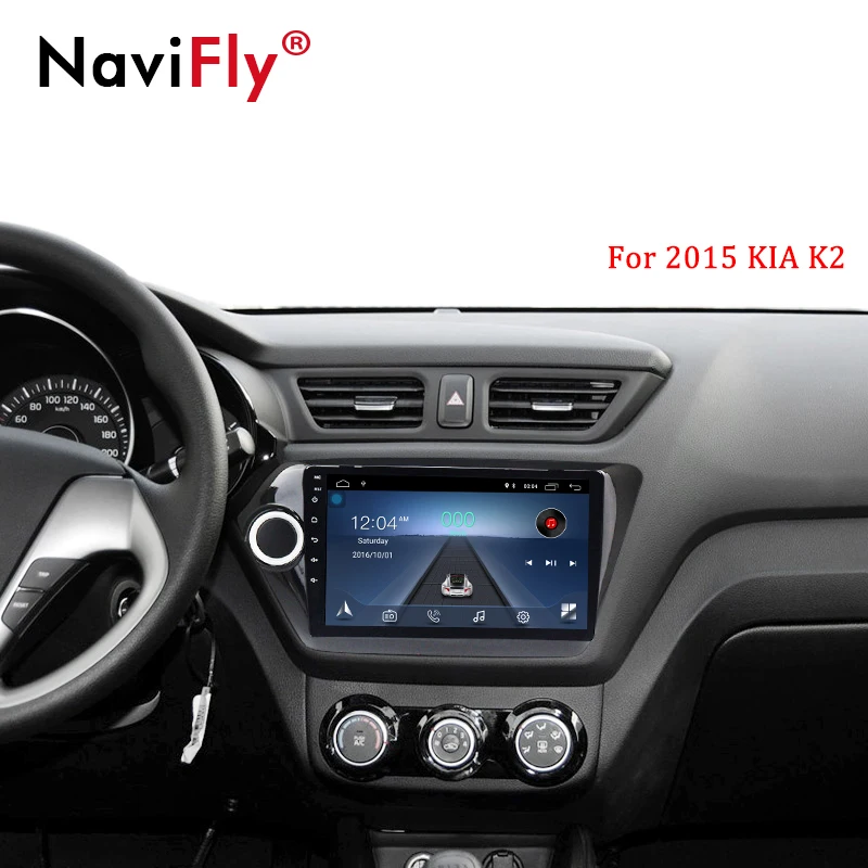 Sale Navifly 9inch Android 8.1 Car multimedia player for Kia k2 RIO 2010 2011 2012 2013 2014 2015 Car radio GPS Navigation BT FM RDS 4