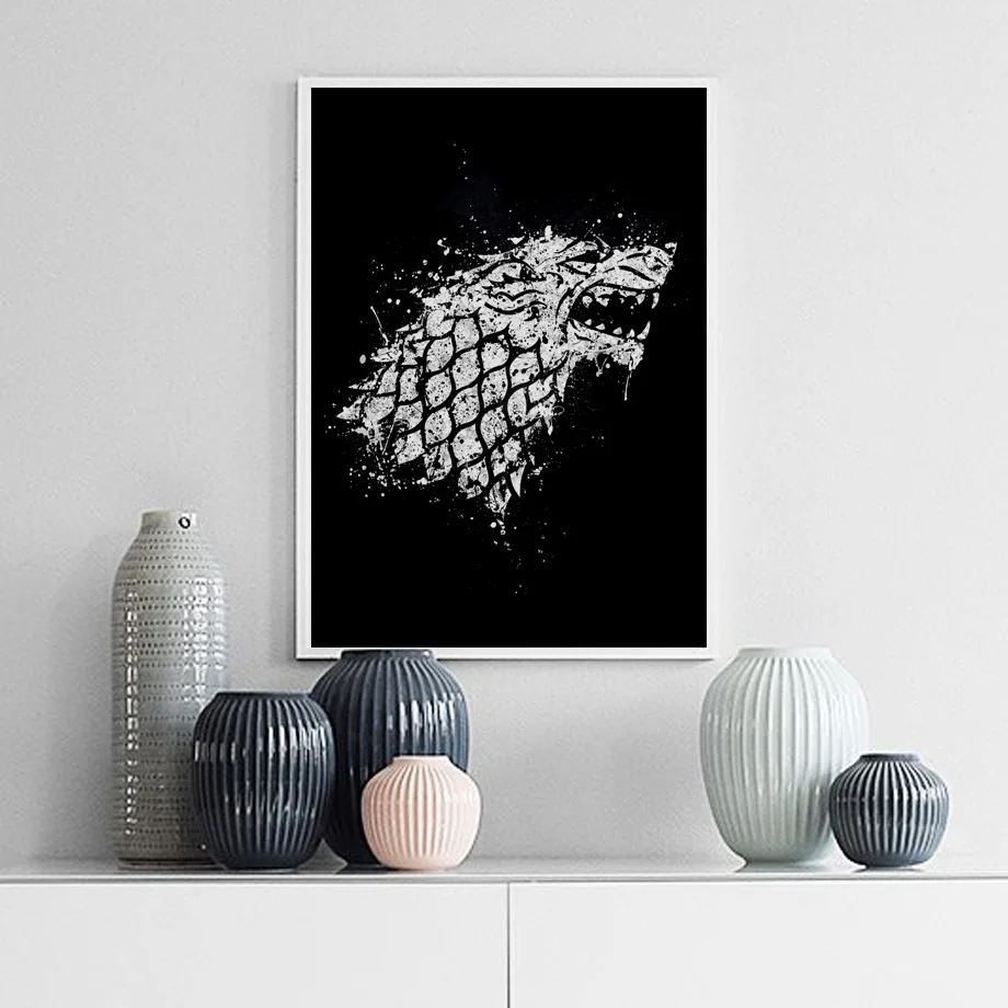 Game-of-Thrones-Family-Sign-Badge-Wall-Art-Canvas-Painting-Nordic-Posters-And-Prints-Wall-Pictures (2)