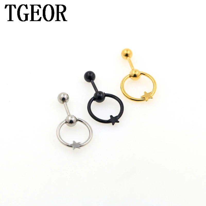 Free shipping wholesale Charm 30pcs titanium plated colors star pattern