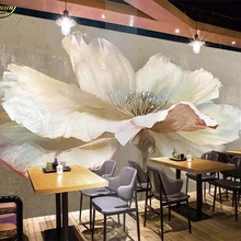 Beibehang на заказ фотообои, Настенные обои, простые белые цветы, картина маслом, фон, настенная живопись, papel де parede 3d