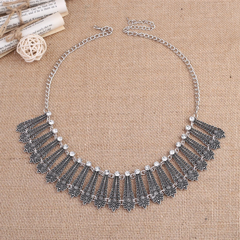 

Hot new necklace jewelry antic silver neck Bohemian collar statement necklace nice quality for woman Pendant Necklace wholesale