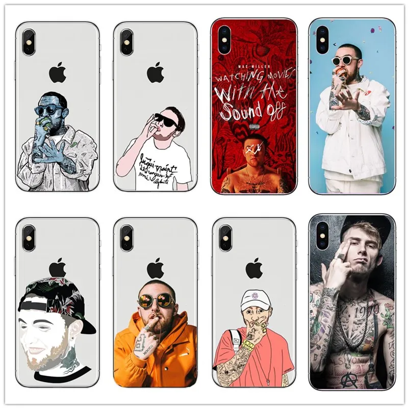 Мягкий силиконовый чехол Macs Miller для iPhone XS Max XR X 6 6splus 7 Plus 8 5 5S SE Mac RIP чехлы телефонов