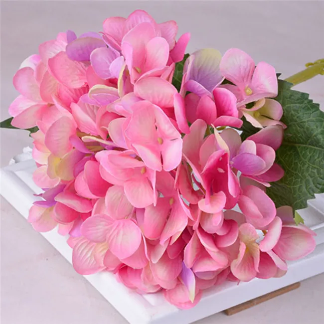 Свадебный искусственный цветок гортензии для дома, свадьбы, вечеринки, дня рождения, Нового года, Дня Святого Валентина, Цветочный декор - Цвет: 12