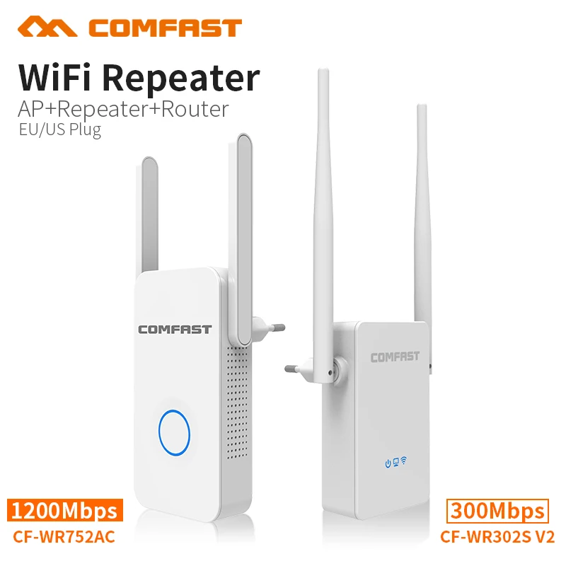 COMFAST Беспроводной Wi-Fi ретранслятор 1200 Мбит/с двухдиапазонный/300 Мбит/с 2,4 г сетевой Wifi расширитель сигнала усилитель сигнала Repetidor