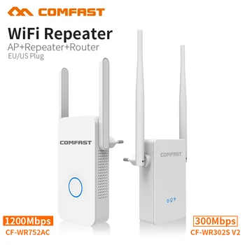 

COMFAST Wireless Wifi Repeater 1200Mbps Dual Band / 300Mbps 2.4G Network Wifi Extender Signal Amplifier Signal Booster Repetidor