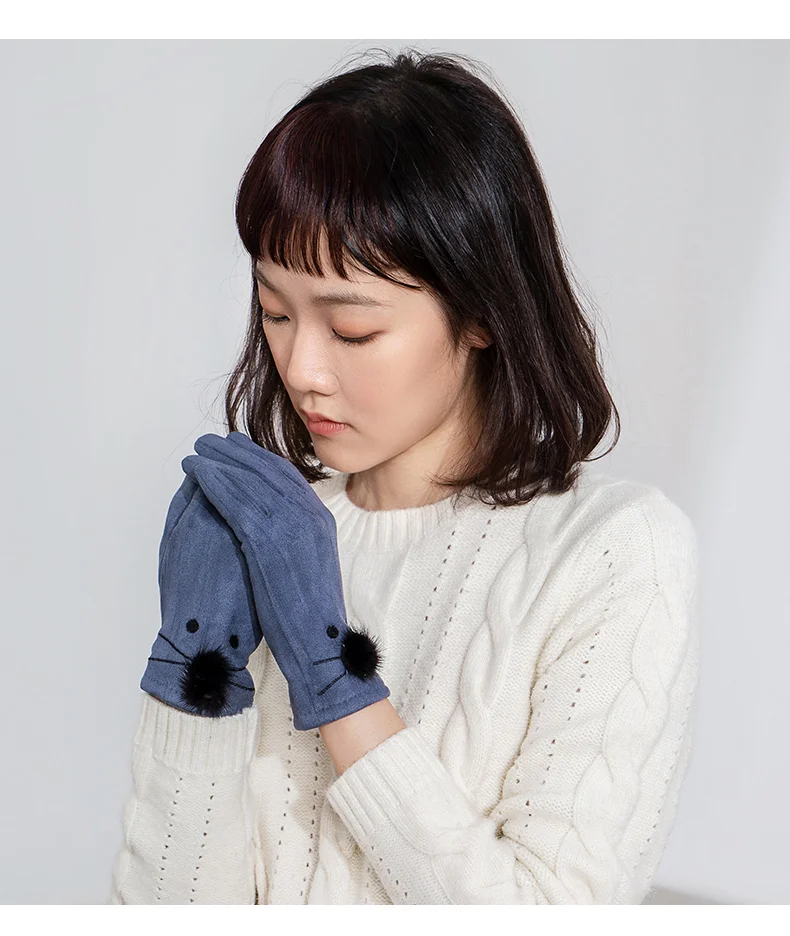 INMAN осенние и зимние женские милые студенческие толстые теплые Ued для вождения в Корейском стиле раздельные сенсорные перчатки