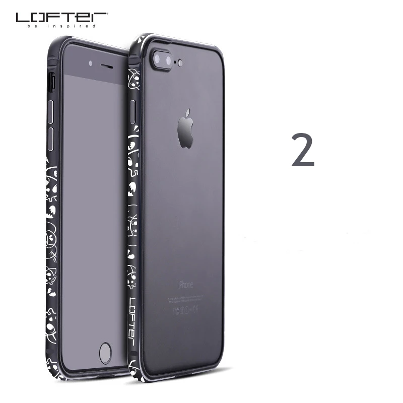 Lofter Алюминиевый металлический бампер для Apple iPhone 7 8 iPhone 7 8 Plus чехол рамка с изображением мультфильмов металлический чехол Защитный ковер ...