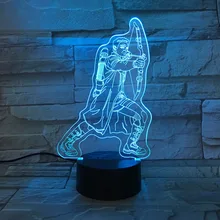 3D Лук в форме стрелки настольная лампа оригинальная домашний декор 7 цветов Изменение Led прикроватный шутер ночник Подарки для детей светильник для сна