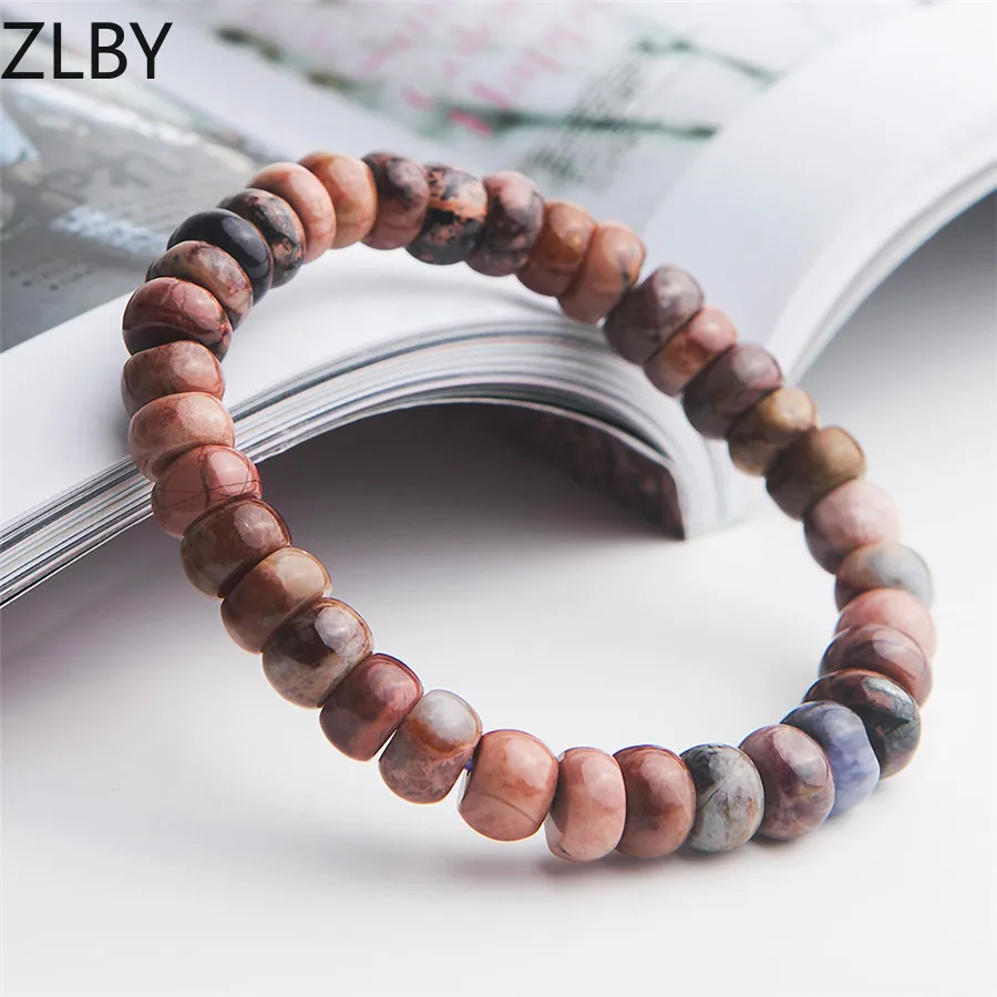 

Genuine Natural Sugilite Gems Stone Crystal Abacus Marquise Beads Stretch Bracelets Woman Femme Drop Shipping