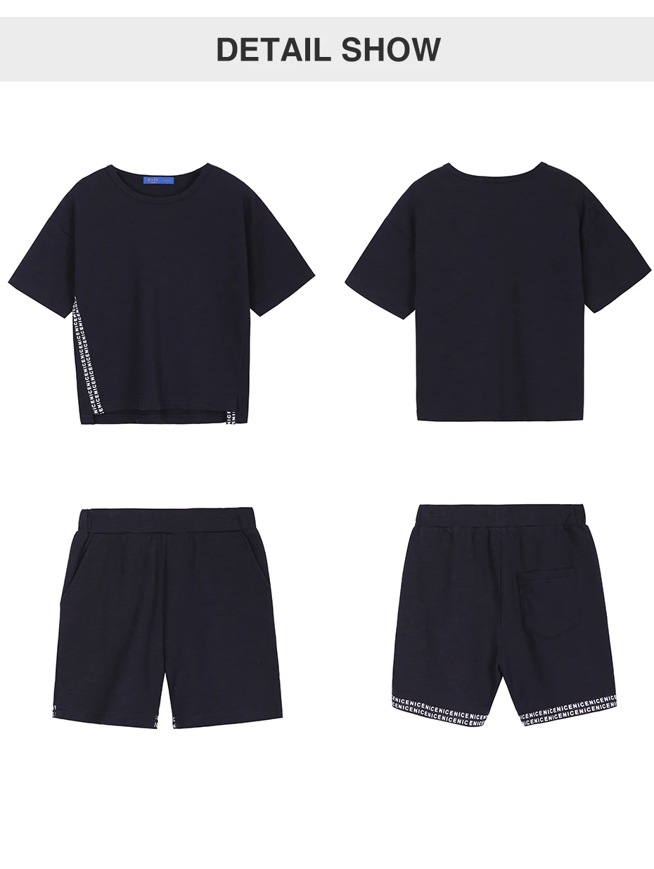Pioneer Kids/спортивный костюм для мальчиков, модная футболка+ шорты, костюм с коротким рукавом пляжный короткие простой принт одежда Детские наборы BTZ910045