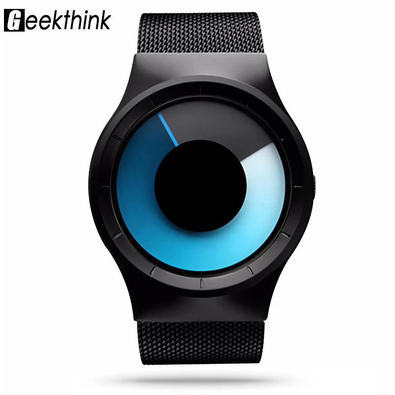 

Geekthink Fashion Casual Quartz watch Men Role Stainless Celeste Watch Unique design Series Northern Lights Watch with gift box