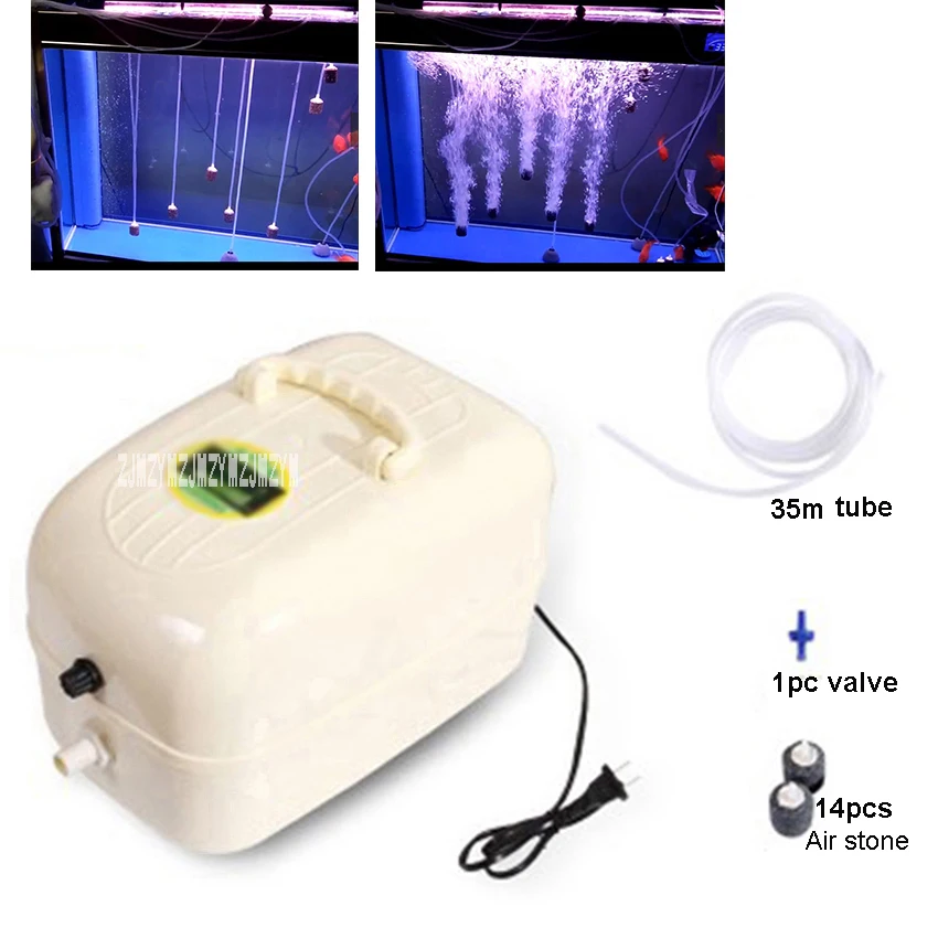 

B9900 200W 150L/min Powerful AC/DC Aquarium Air Pump Fish Tank Oxygen Pump Portable Air Compressor For Large Fish Tank 200L