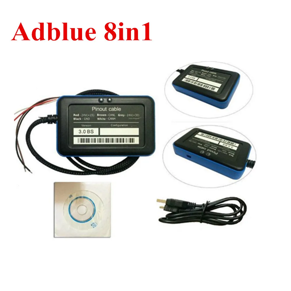 

Support Euro 6 A+quality Newest Adblue Emulator 8in1 v3.0 with Programing Adapter V3.0 with NOx sensor adblue 8 in 1