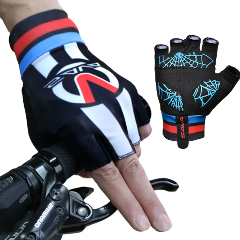 2017 New Breathable Antiskid lycra Road Cycling Gloves Half Finger Bike glove men summer spring