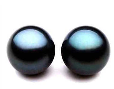 

ry00499 charming pair AAA 11-12mm south sea white pearl earring14k A0422