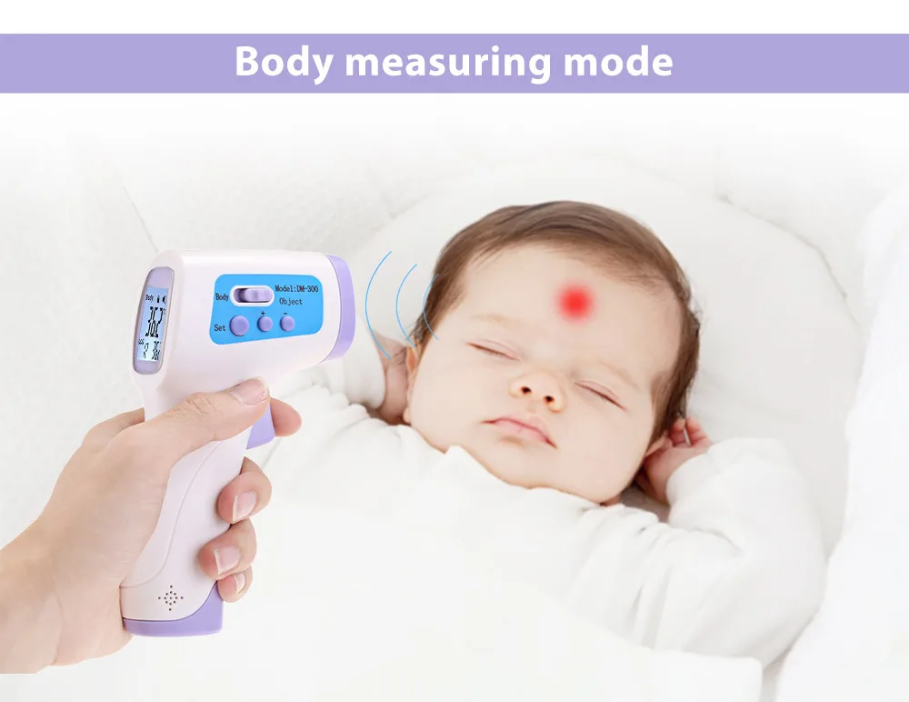 Professional Digital LCD Infrared Thermometer Baby Adult Handheld Thermometers Gun Non-contact Temperature Measurement Device