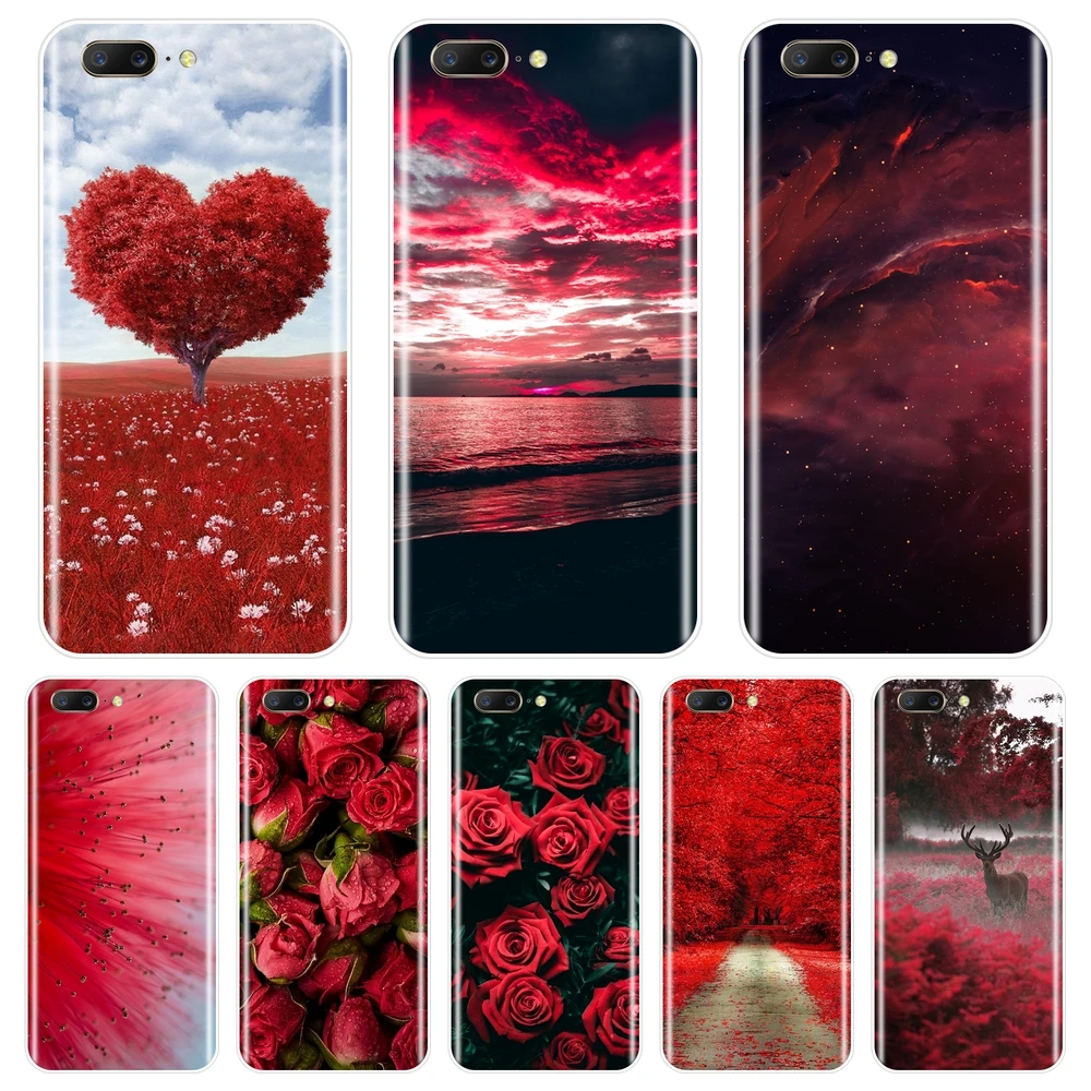 

Back Cover For One Plus 6 6T 5 5T 3 3T Red Heart Rose Flower Floral Sky Silicone Soft Case For OnePlus 6 6T 5 5T 3 3T Phone Case