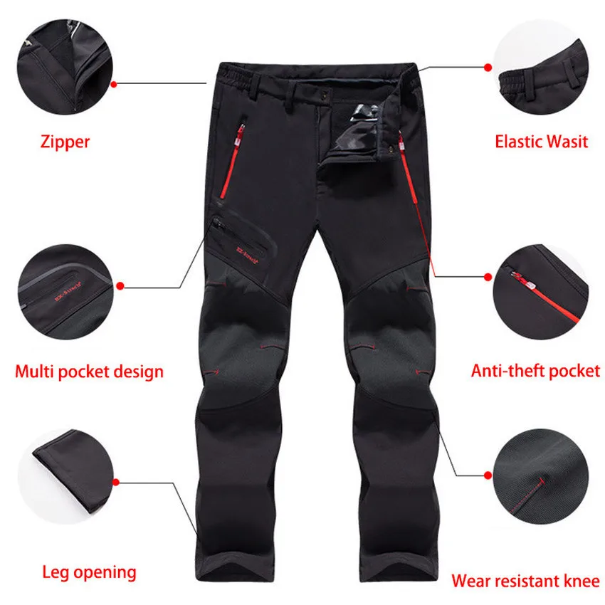 6XL Men Winter Outdoor Hiking Pants (38)