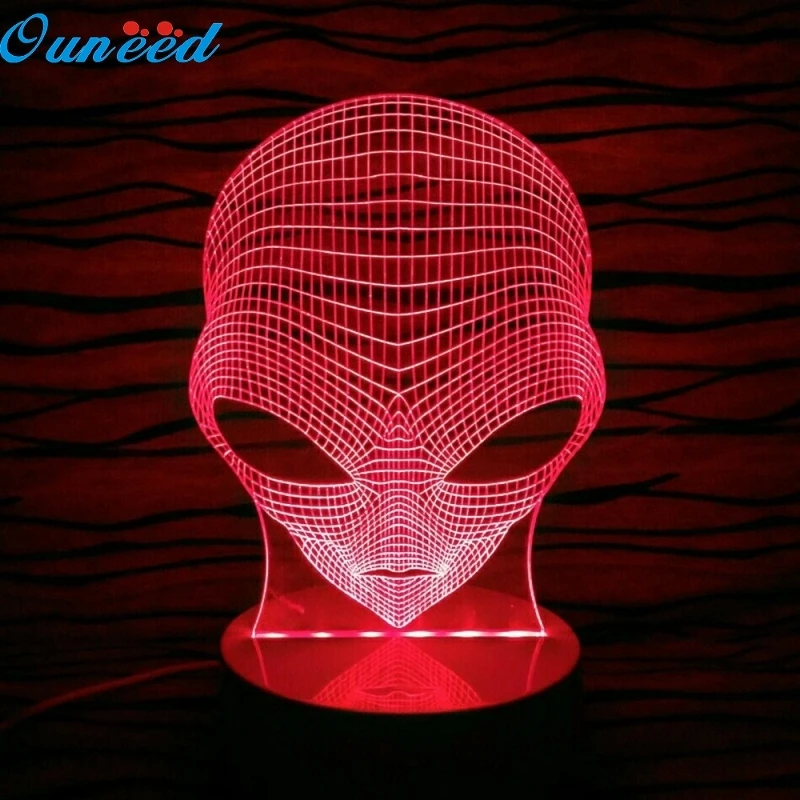

Ouneed Happy Home Pop-eyed Alien Shape 3D Handmade Acrylic Lamp USB Color Changing LED Night Light 1 Piece