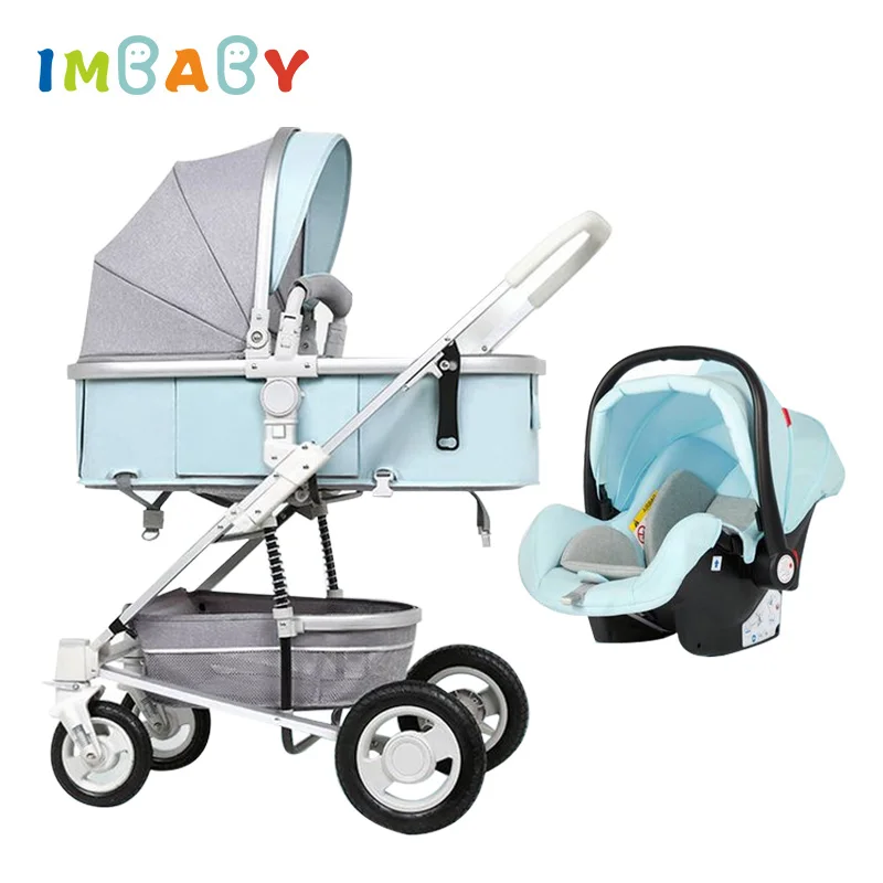 IMBABY 2 в 1 Детские коляски с безопасности автомобиля корзина перевозки теплые