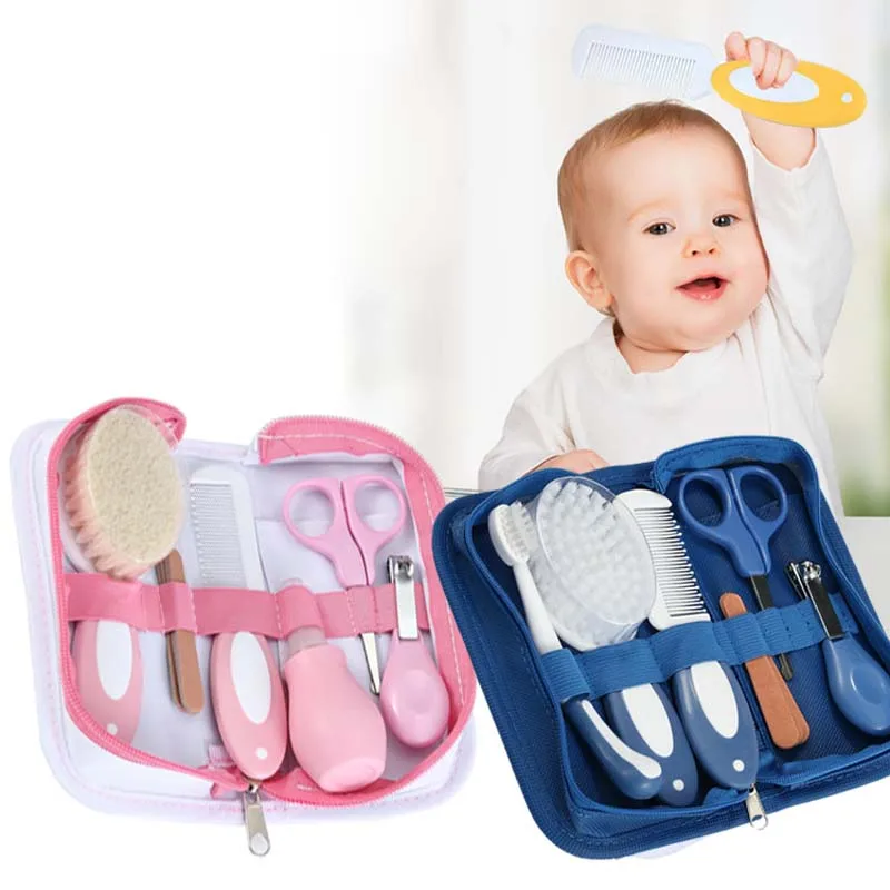 

6pcs/Set Newborn Baby Kids Nail Hair Health Care Thermometer Grooming Brush Kit