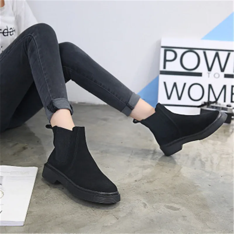 Женские ботинки из натуральной кожи feiyitu Осень зима теплые новые брендовые