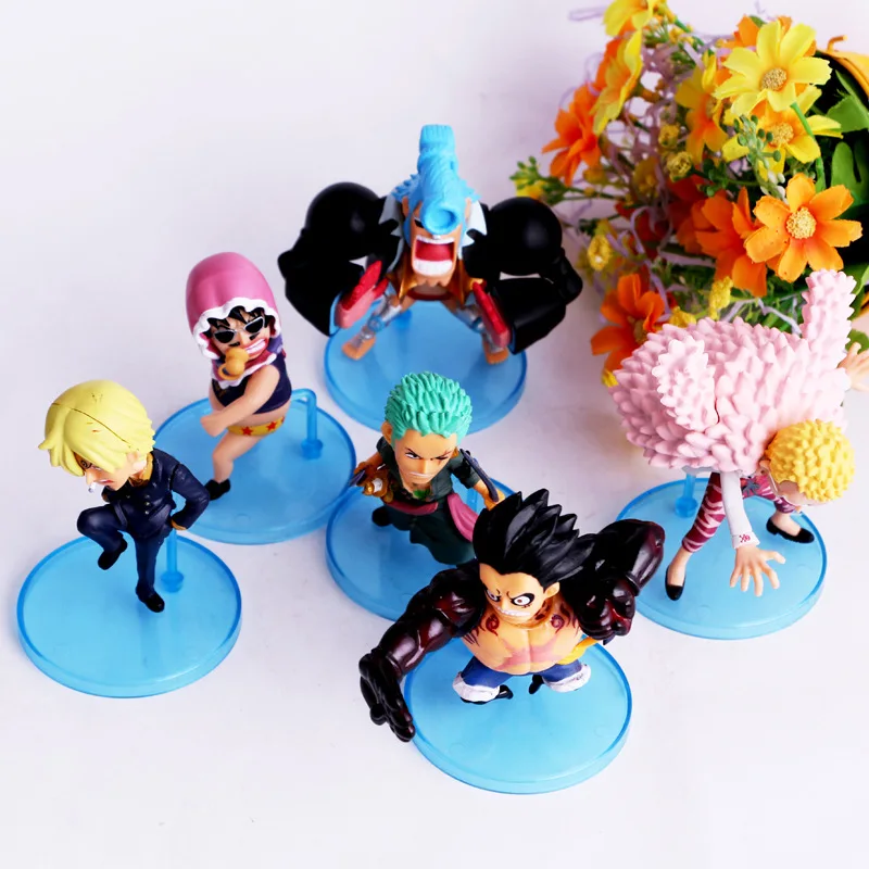 6ピース セットワンピースdressrosaギア4ルフィvs Donquixoteドフラミンゴゾロサンフランキースペードpvcアクションフィギュア玩具p757 Aliexpress
