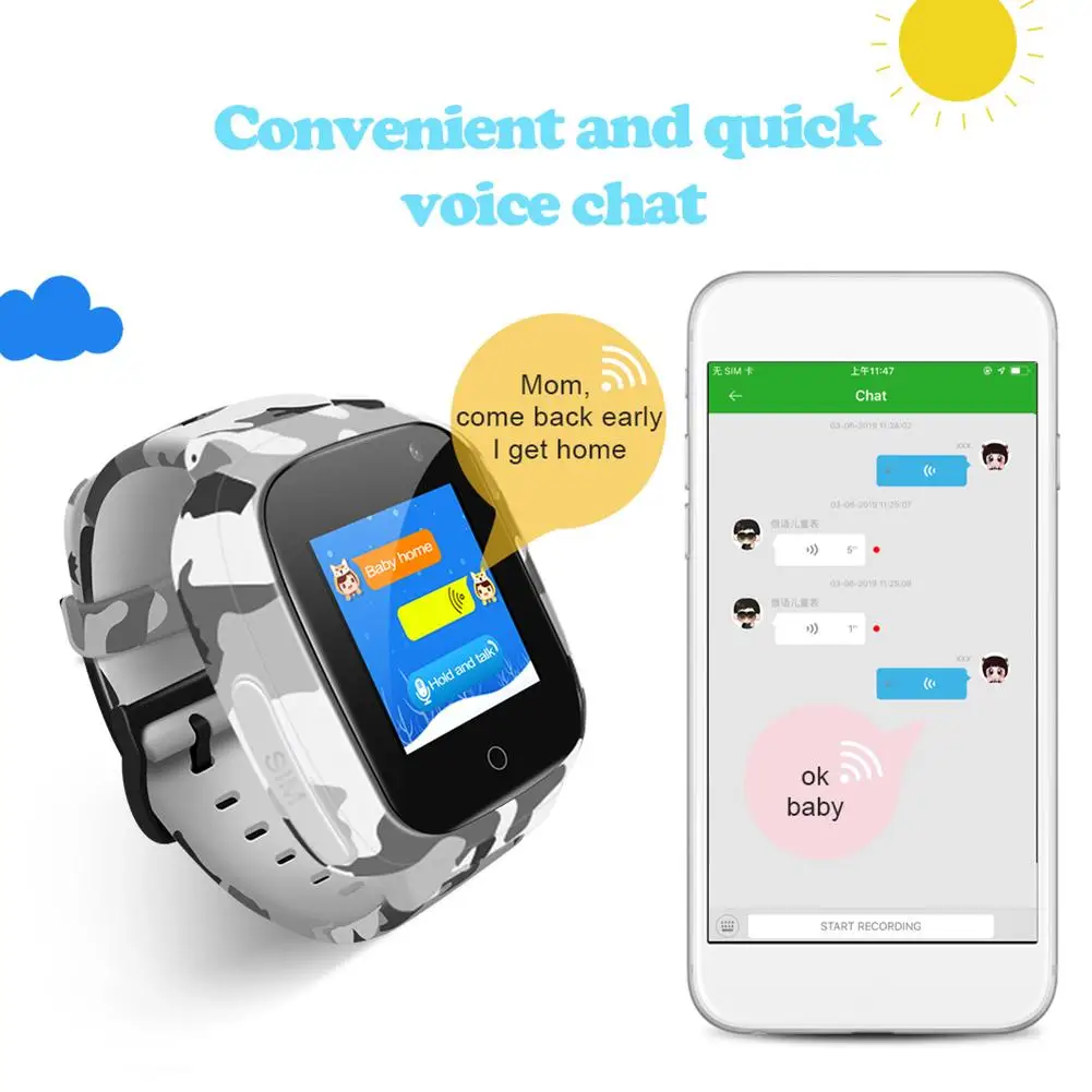 Smart Watch Kids GPS WiFi 600mAh Battery Baby Smartwatch IP67 Waterproof SOS for Children Support Take Video