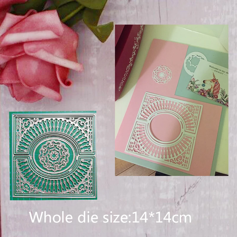 

Decorative pattern Metal Steel Cutting Embossing Dies For Scrapbooking paper craft home decoration Craft 14*14 cm