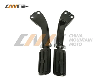 

Black Passenger Foot Pegs Footpeg W/ Support Mounting case for Harley Dyna 2006-2017