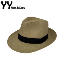 Соломенная Панама, шляпы для мужчин и женщин, шляпа от солнца, летняя популярная джазовая пляжная кепка, солнечные УФ шляпы сомбреро, Панама, кепка s Chapeu de Praia Verao YY17035