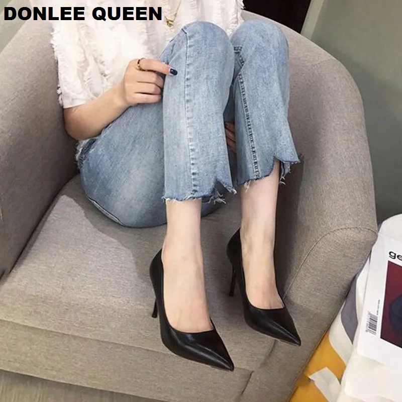 DONLEE QUEEN Female Women Pumps Sexy High Thin Heel Pointed Toe Shallow Shoes For Party Wedding Shoe Lady Pumps zapatos de mujer
