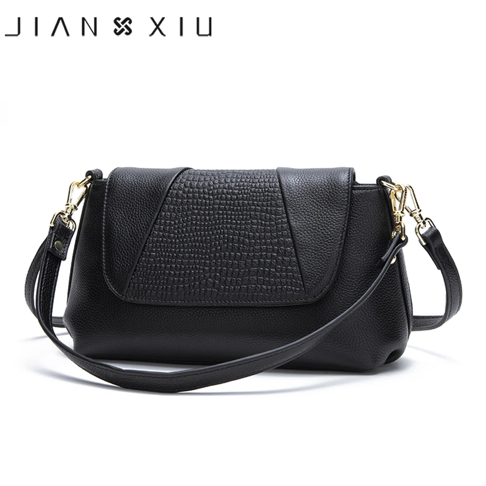 Günstig JIANXIU Marke Weibliche Schulter Crossbody Litschi Textur Echtem Leder Handtasche 2019 Frauen Messenger Taschen Kleine Trage Tasche 2 Farben