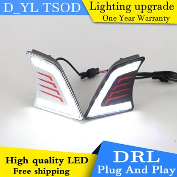 

Car styling For Toyota HILUX 2012-14 LED DRL For HILUX High brightness guide LED DRL led fog lamps daytime running lights Black