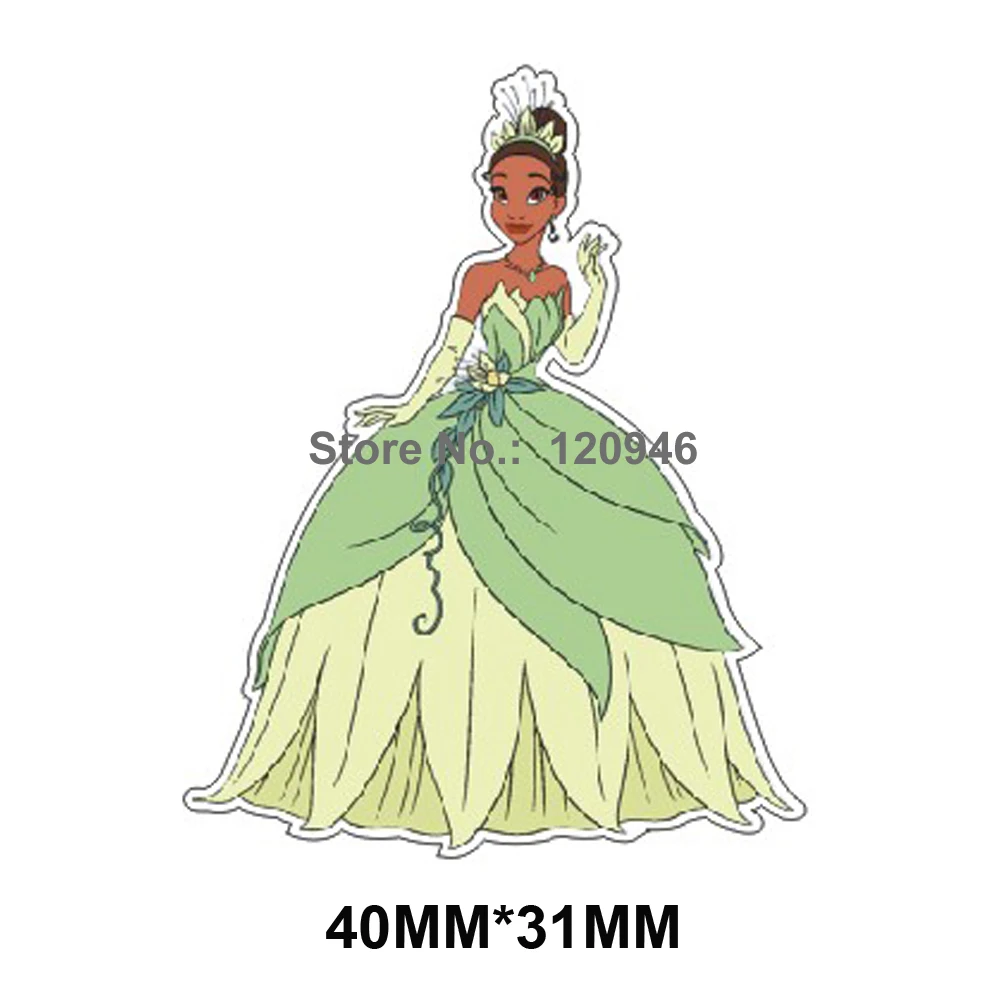 50pcs Cartoon Princess Tiana Flatback Resin Beauty Girl Planar