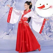 Красная китайская династия Хань одежда принцесса фея шоу косплей платье халат костюм